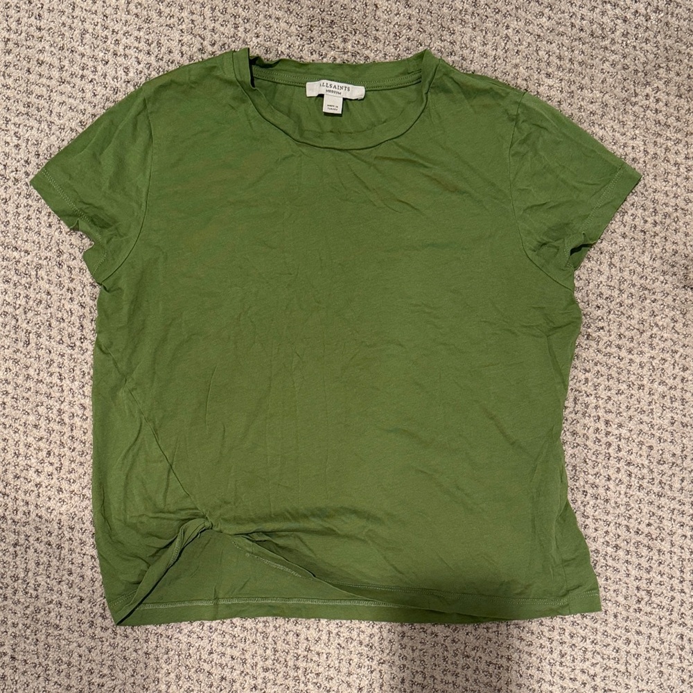 All Saints Green Short Sleeve Tee